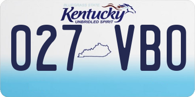KY license plate 027VBO
