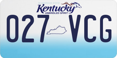 KY license plate 027VCG