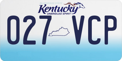 KY license plate 027VCP