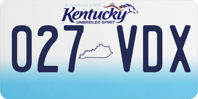 KY license plate 027VDX