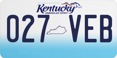 KY license plate 027VEB