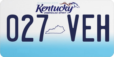 KY license plate 027VEH