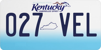 KY license plate 027VEL