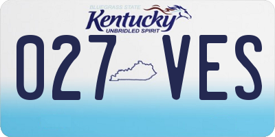 KY license plate 027VES