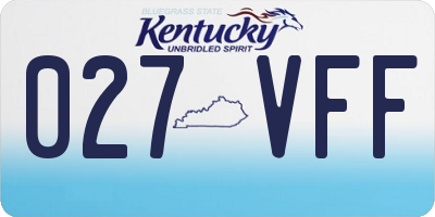 KY license plate 027VFF