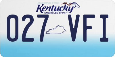 KY license plate 027VFI