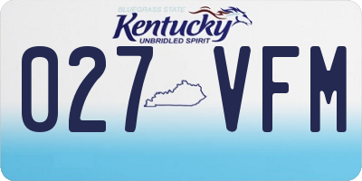 KY license plate 027VFM