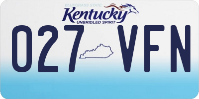 KY license plate 027VFN