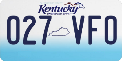 KY license plate 027VFO