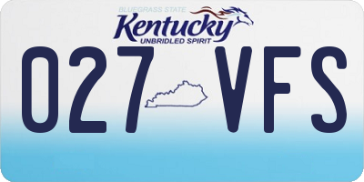 KY license plate 027VFS
