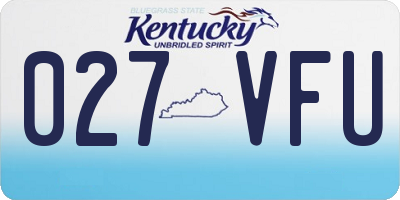 KY license plate 027VFU