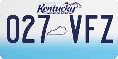 KY license plate 027VFZ
