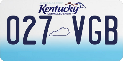 KY license plate 027VGB