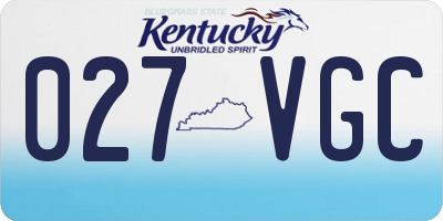 KY license plate 027VGC