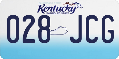 KY license plate 028JCG