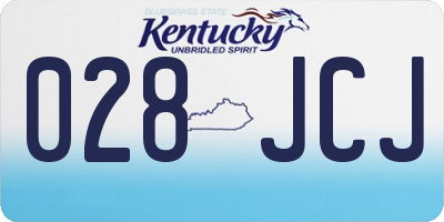 KY license plate 028JCJ