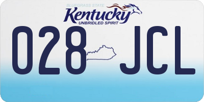 KY license plate 028JCL