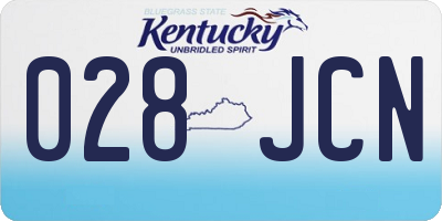 KY license plate 028JCN