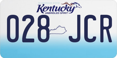 KY license plate 028JCR