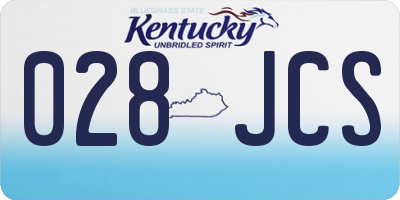 KY license plate 028JCS