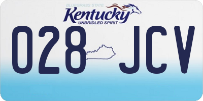 KY license plate 028JCV