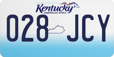 KY license plate 028JCY