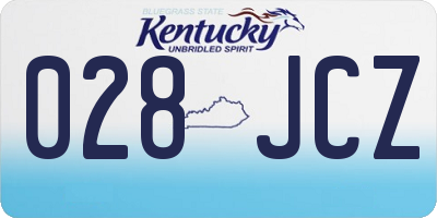 KY license plate 028JCZ