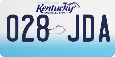 KY license plate 028JDA
