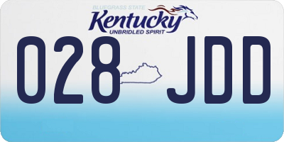 KY license plate 028JDD