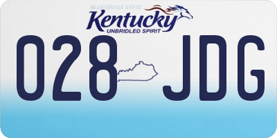 KY license plate 028JDG