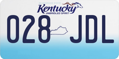 KY license plate 028JDL