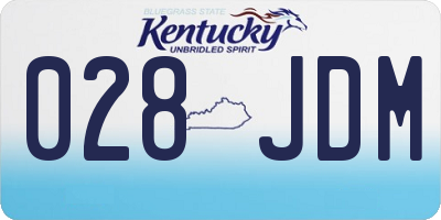 KY license plate 028JDM