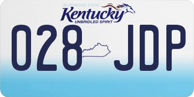 KY license plate 028JDP