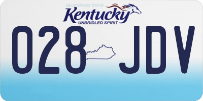 KY license plate 028JDV