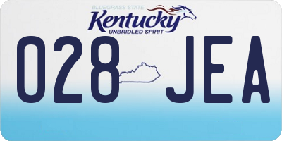KY license plate 028JEA
