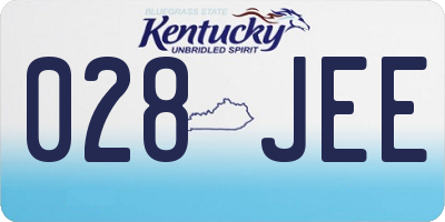 KY license plate 028JEE