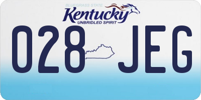 KY license plate 028JEG
