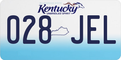 KY license plate 028JEL