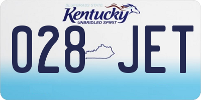 KY license plate 028JET