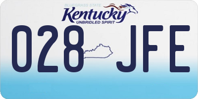 KY license plate 028JFE