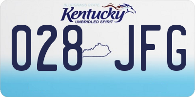 KY license plate 028JFG