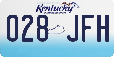 KY license plate 028JFH
