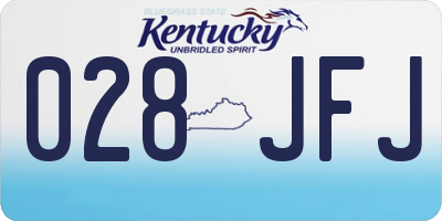 KY license plate 028JFJ