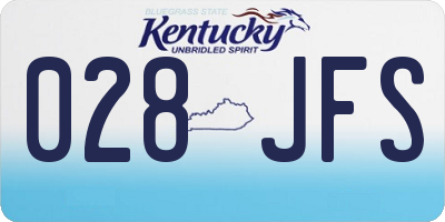 KY license plate 028JFS