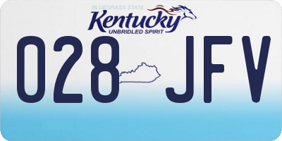 KY license plate 028JFV