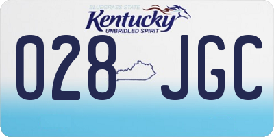 KY license plate 028JGC