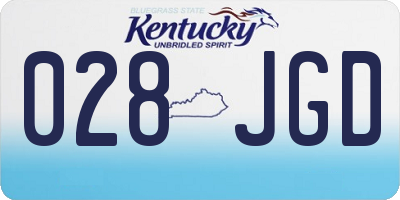 KY license plate 028JGD