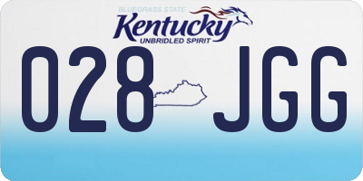 KY license plate 028JGG