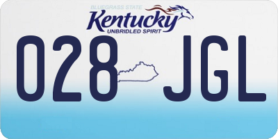 KY license plate 028JGL