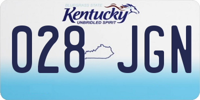 KY license plate 028JGN